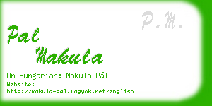 pal makula business card